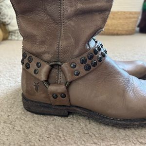 Frye Phillip Studded Harness Soft Leather Boots